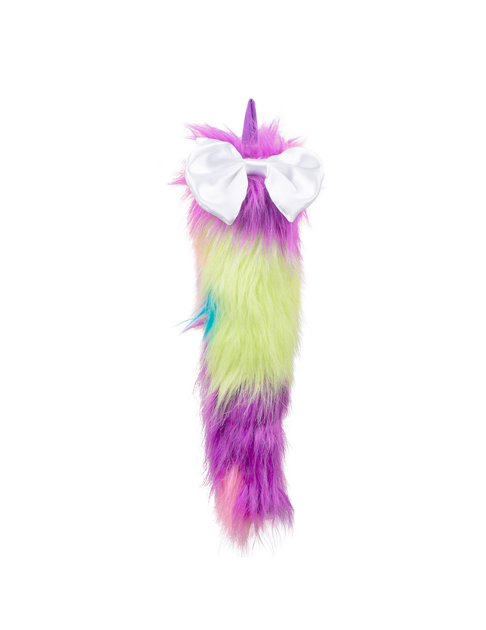 Vue de la queue du kit serre-tête et queue de licorne pour adulte