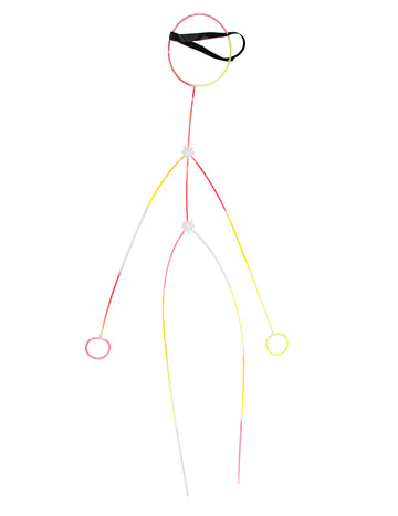 Komplet silhuete, ki se sveti v temi