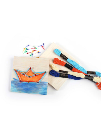 Otroški komplet za slikanje z vrvico z morsko tematiko in slikami iz vrvice