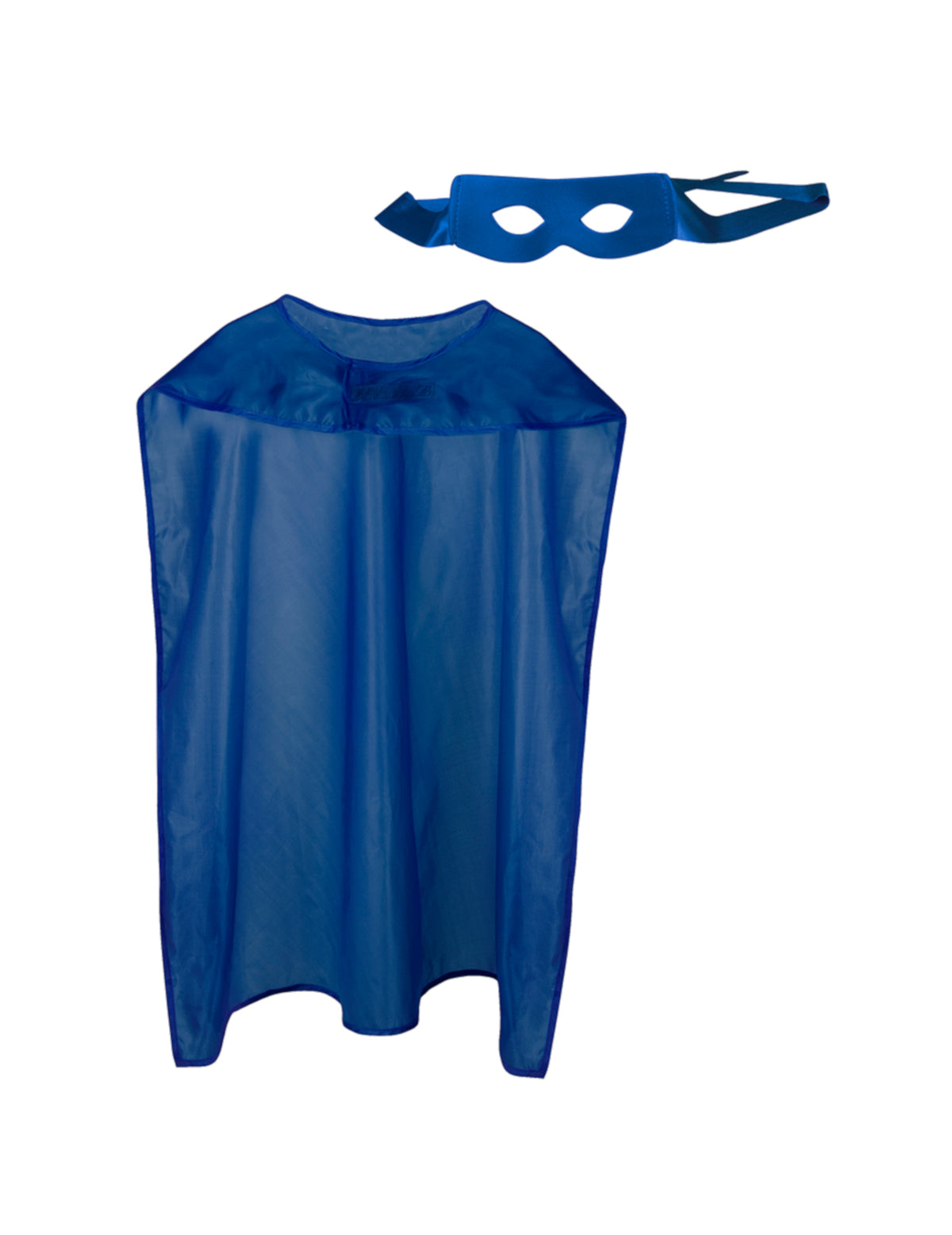 Kit cape et masque de super héros pour adulte bleu
