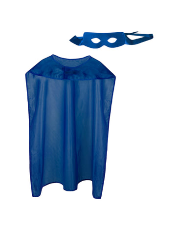 Kit Cape in Adult Blue Super Hero Maska