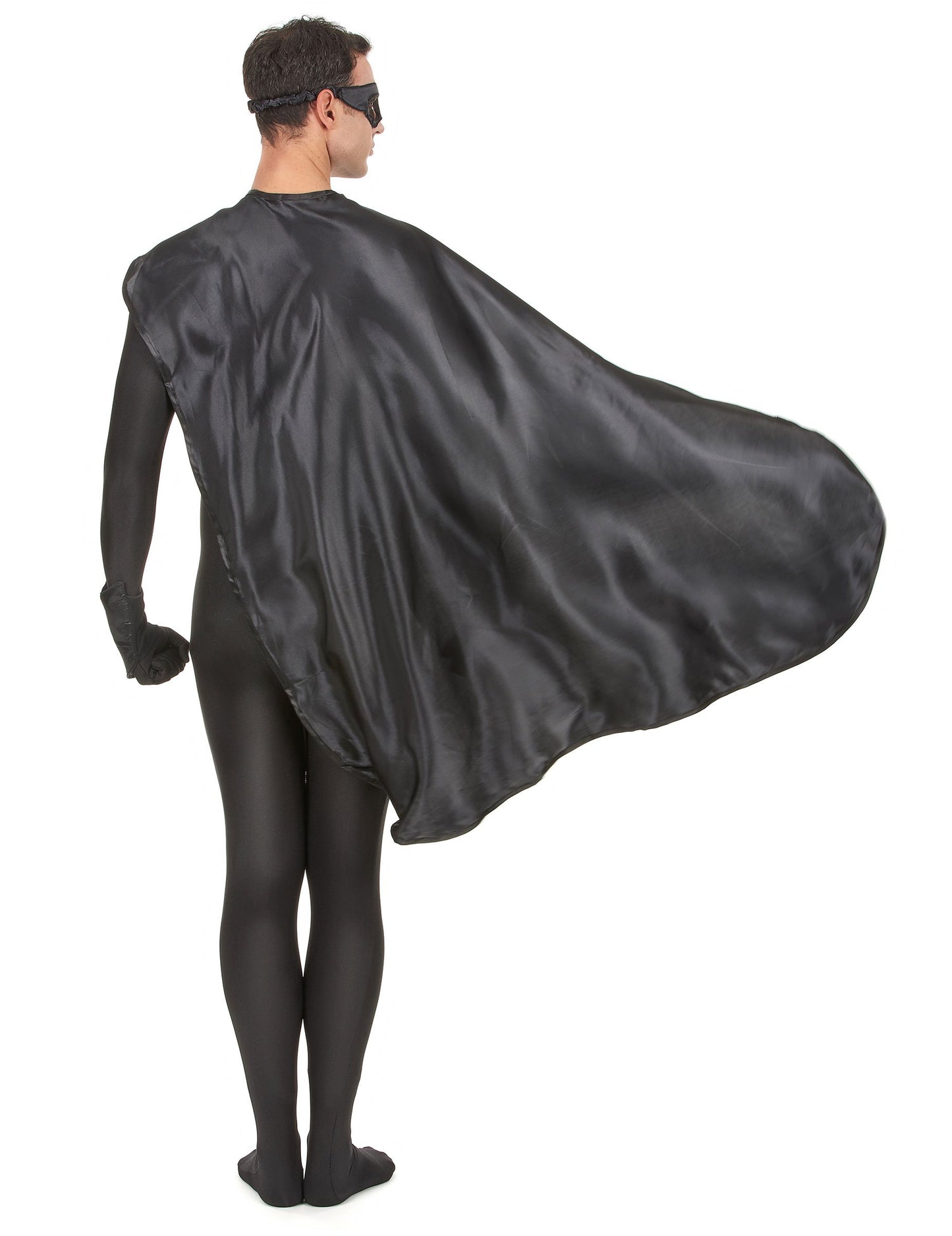 Komplet črnega superjunaka za odrasle 