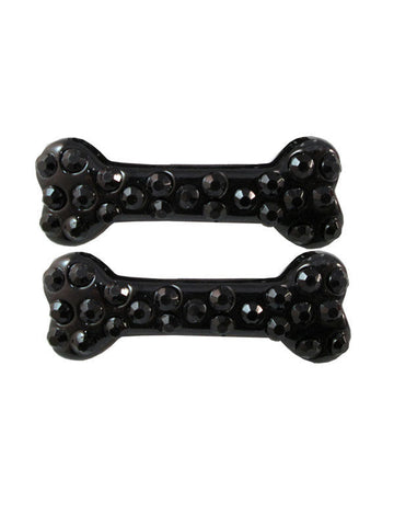 Kreepsville gotična sponka za lase s kostmi in črnimi kamenčki 