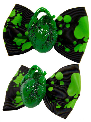 Kreepsville gotična srčna lasna sponka 