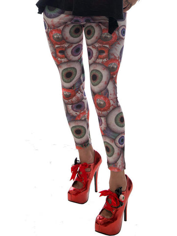 Kreepsville gotične pajkice Eyeballs črno-vijolično-modre 