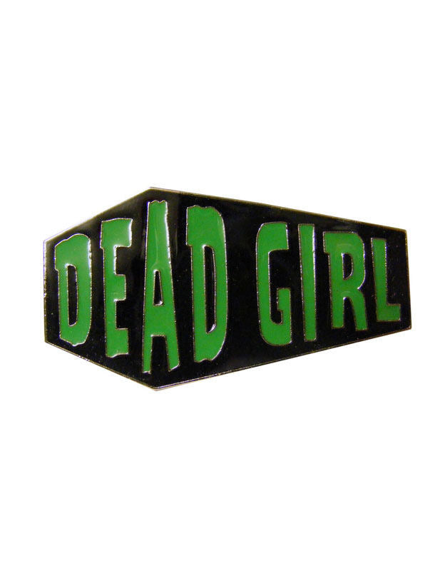 Bague deux doigts cercueil Dead Girl pour femme noir et vert