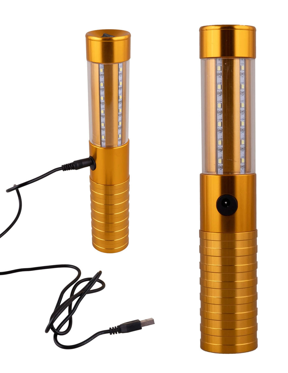USB-kabel in polnilni priključek LED svetilke za steklenico zlata