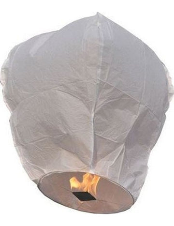 Bela leteča lanterna iz negorljivega papirja 1 m 