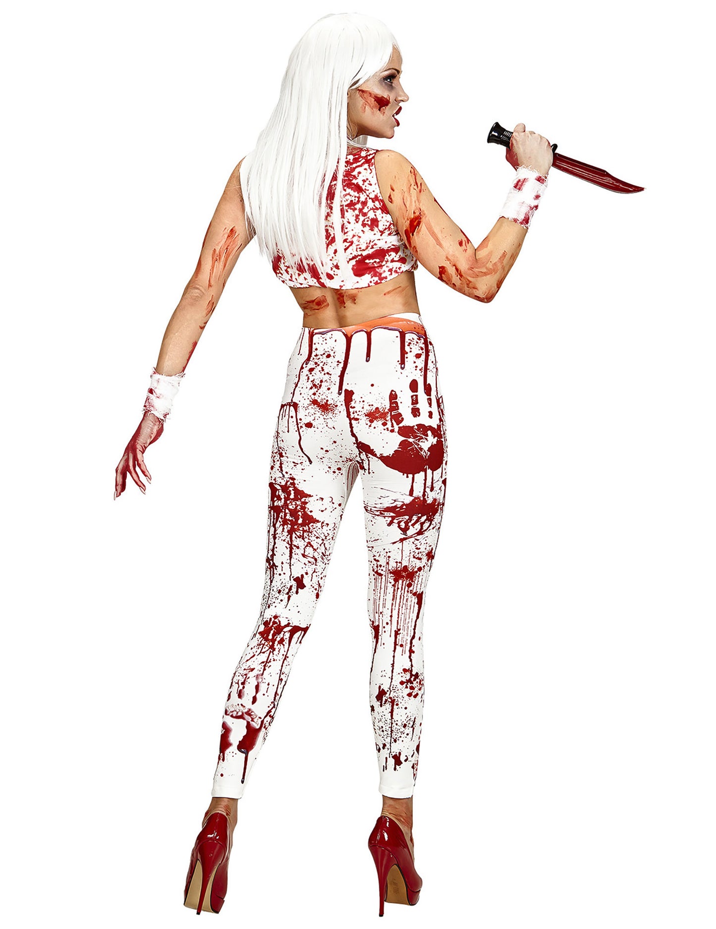 Vue de dos du legging sanglant pour femme