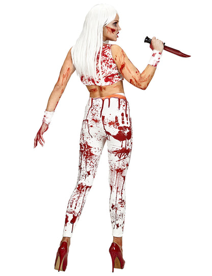 Vue de dos du legging sanglant pour femme