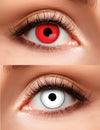 Lentilles duo pour adulte rouge et blanche