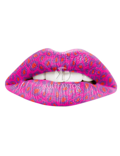 Lip Tattoo Cheetah roza 