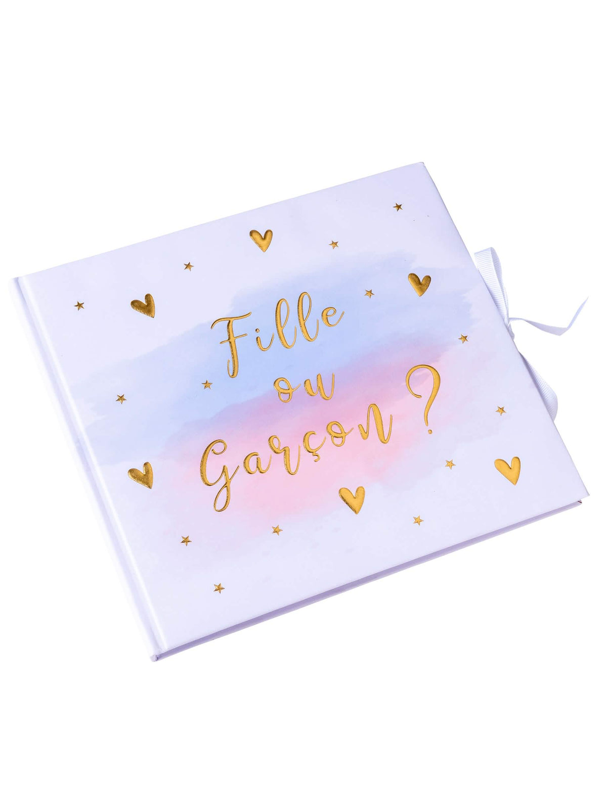 Knjiga želja za dekle ali deček za baby shower roza modra in zlata