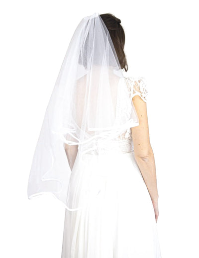 Long voile de mariée pour femme blanc