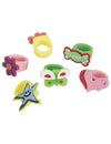 Set 10 gumijastih modnih prstanov