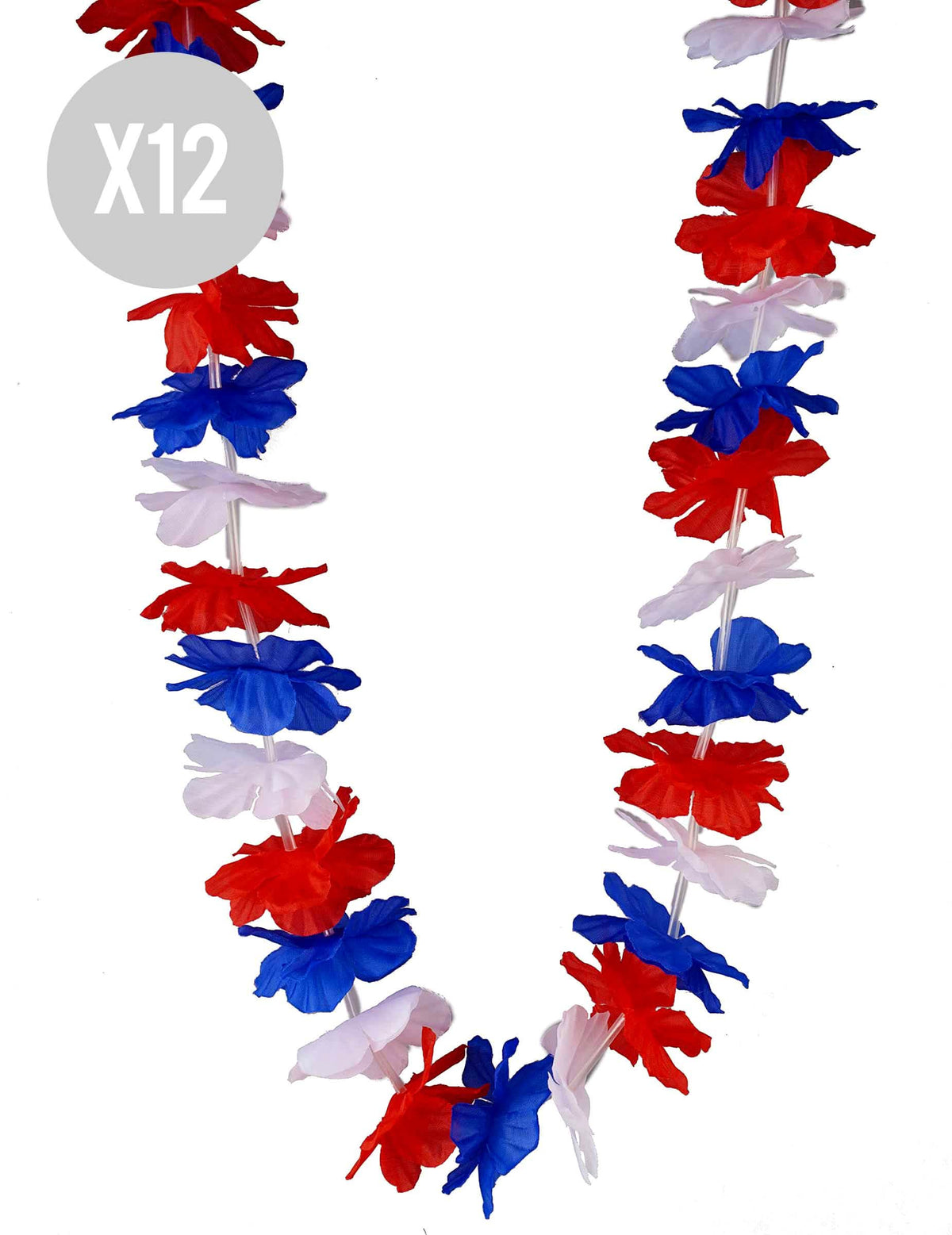 Komplet 12 navijaških trikolornih ogrlic Francije
