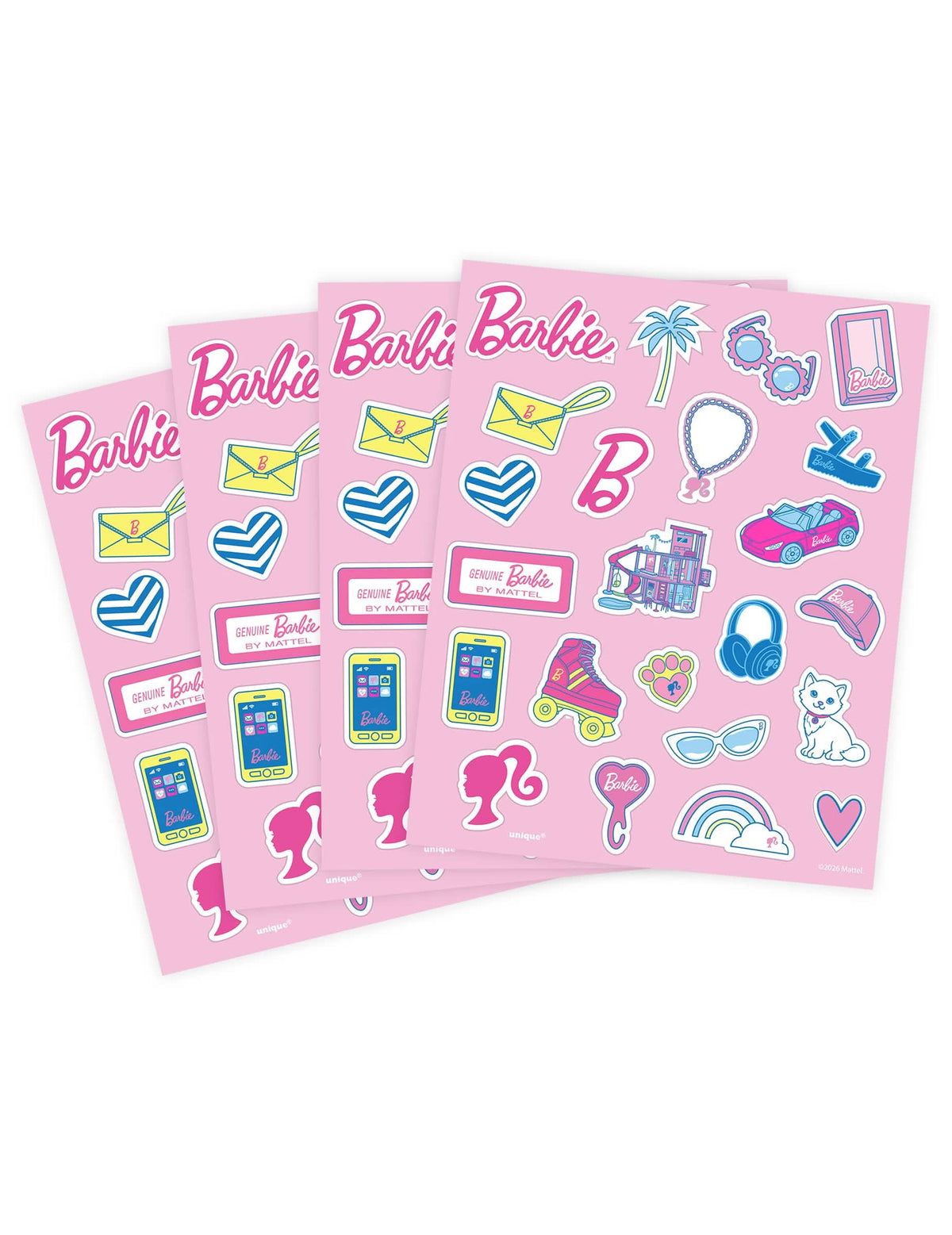 Set 4 listov nalepk Barbie™