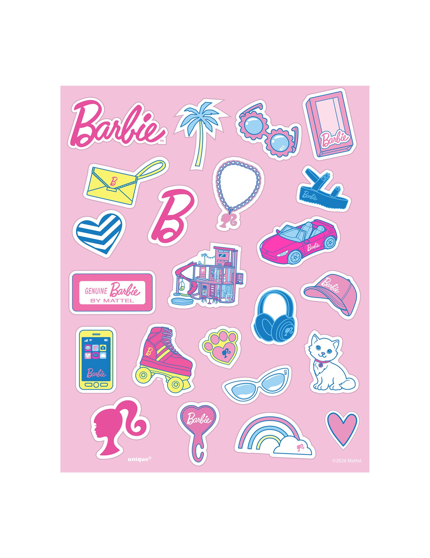 Set 4 listov nalepk Barbie™