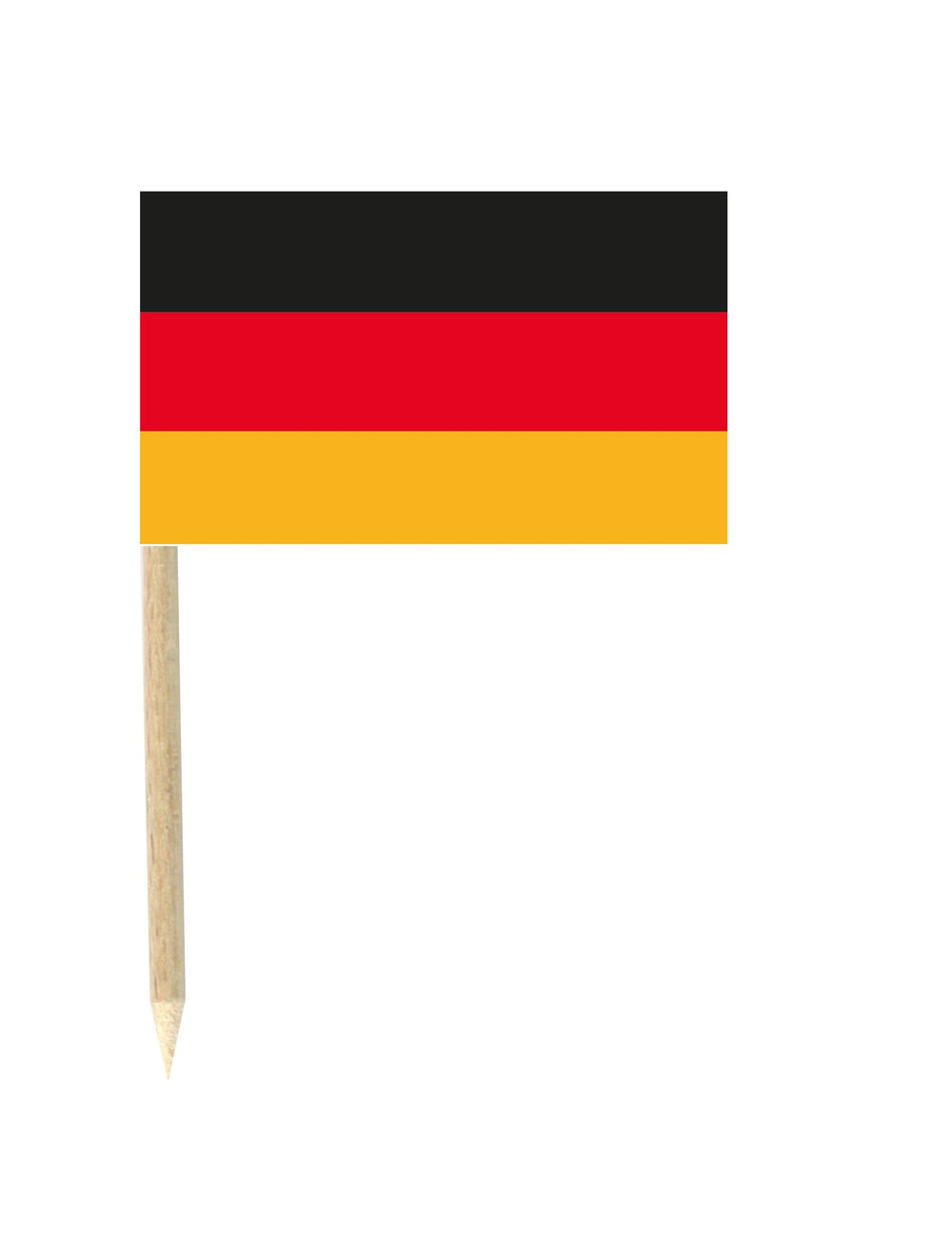Lot de 50 drapeaux mini-piques Allemagne pour fête noir rouge jaune