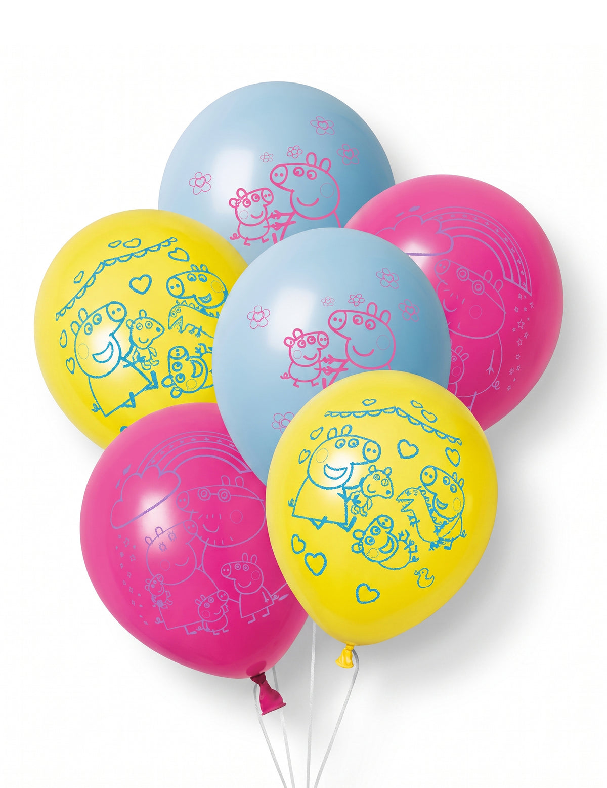 Komplet 6 balonov iz lateksa Peppa Pig™ 30 cm