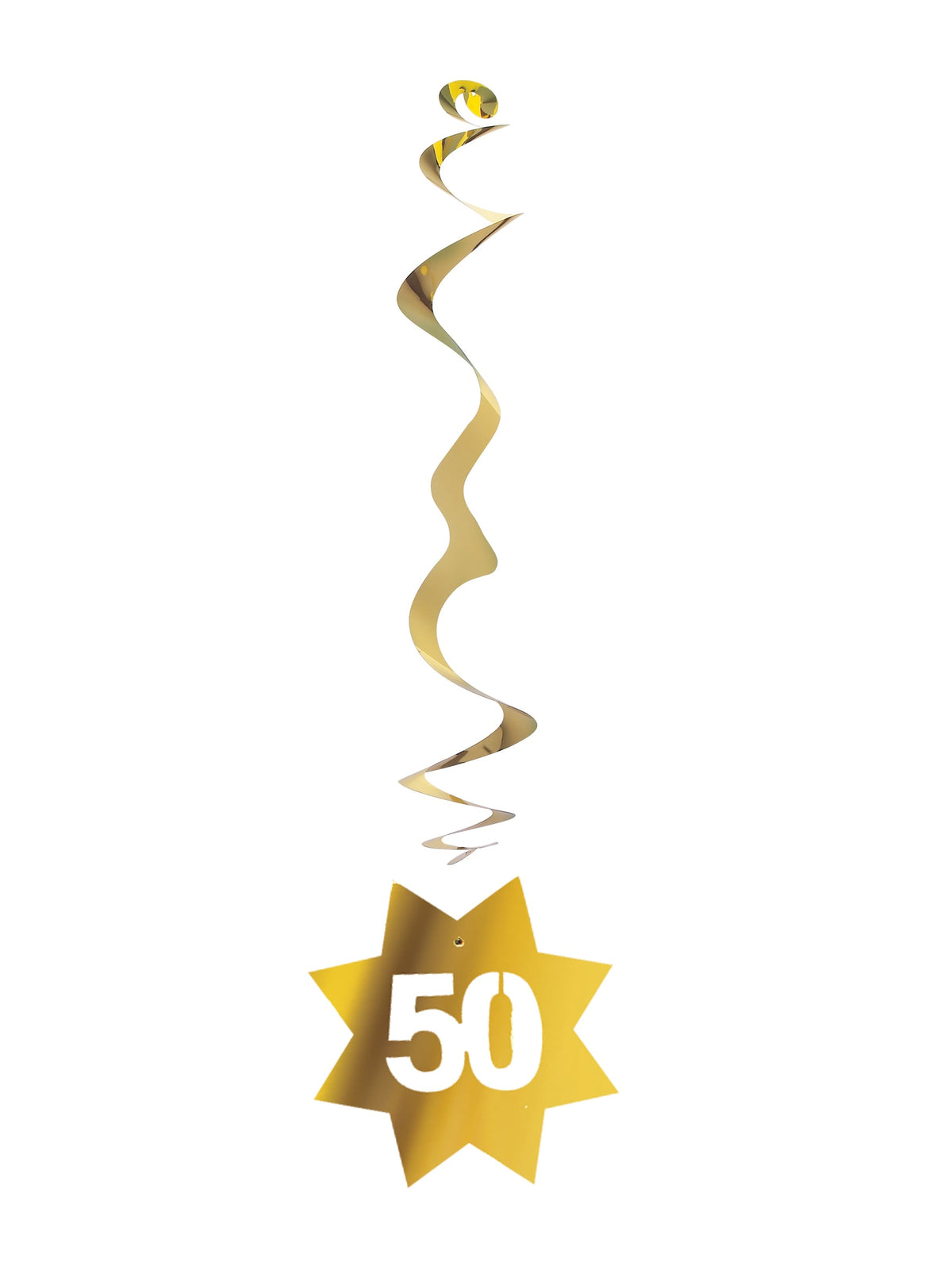 Lot de 6 suspensions étoiles 50 ans pour anniversaire or métallisé