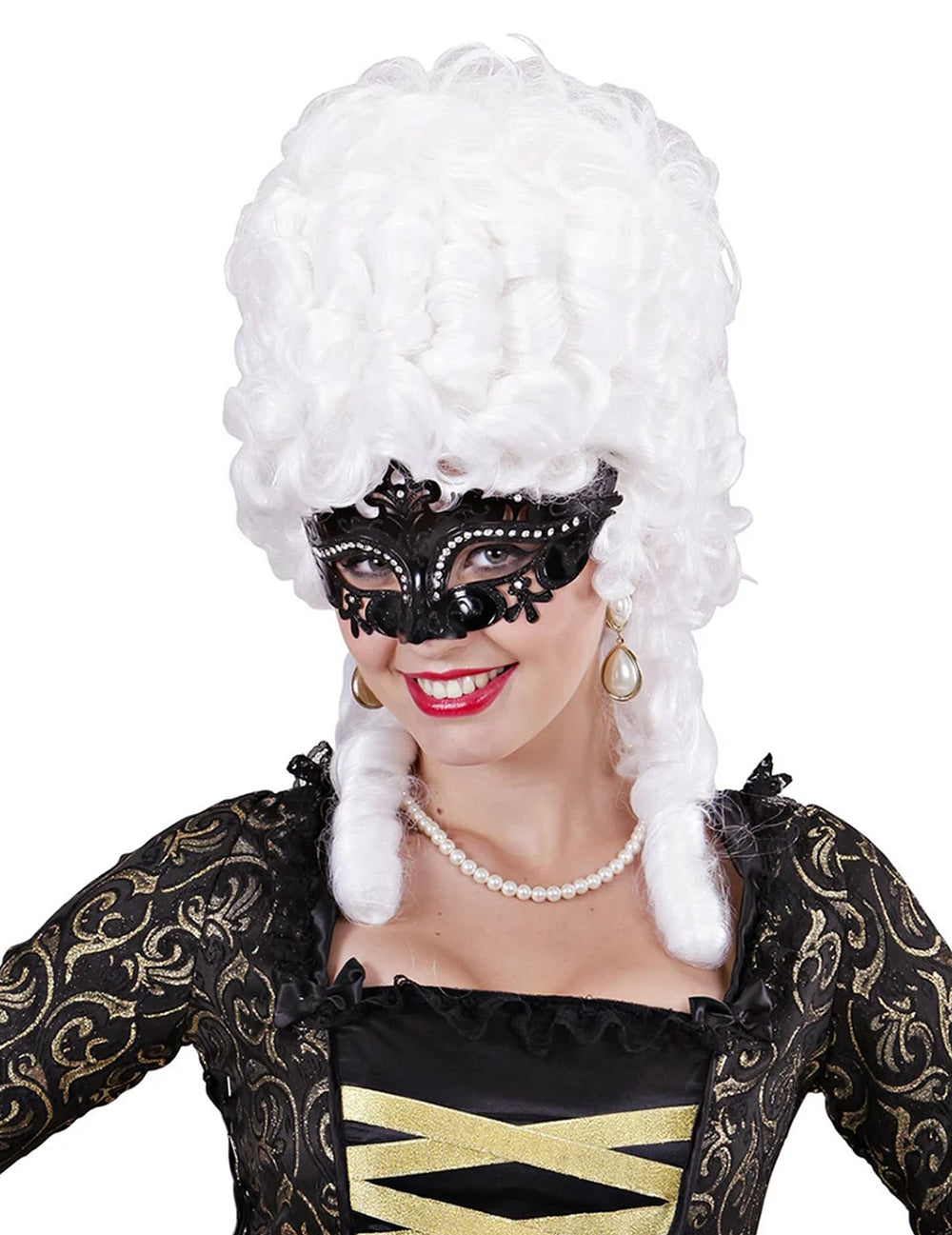 Loup vénitien strass pour adulte noir