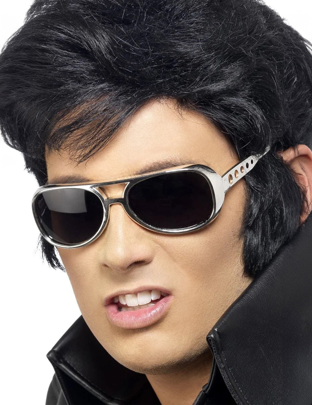 Lunettes Elvis pour adulte argentées