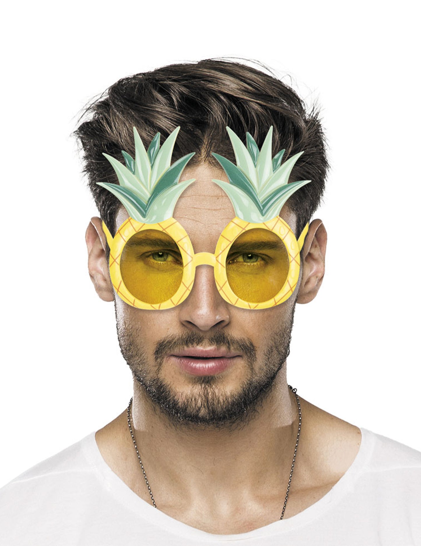 Lunettes ananas pour adulte jaune et vert