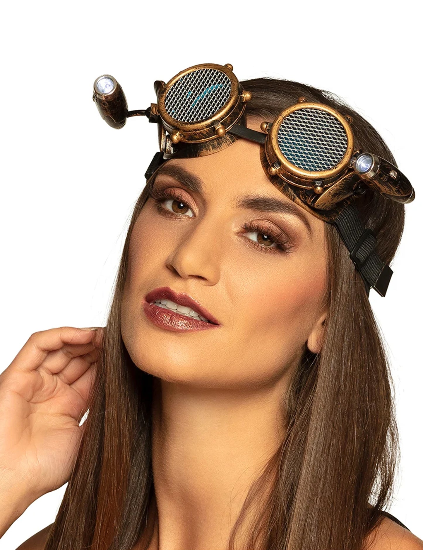 Očala z odraslimi steampunk spredaj svetloba