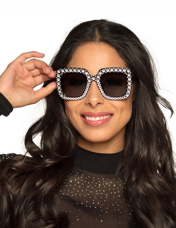 Odrasla črna bling bling očala