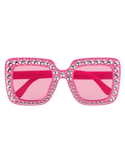 Vue de face des lunettes bling bling