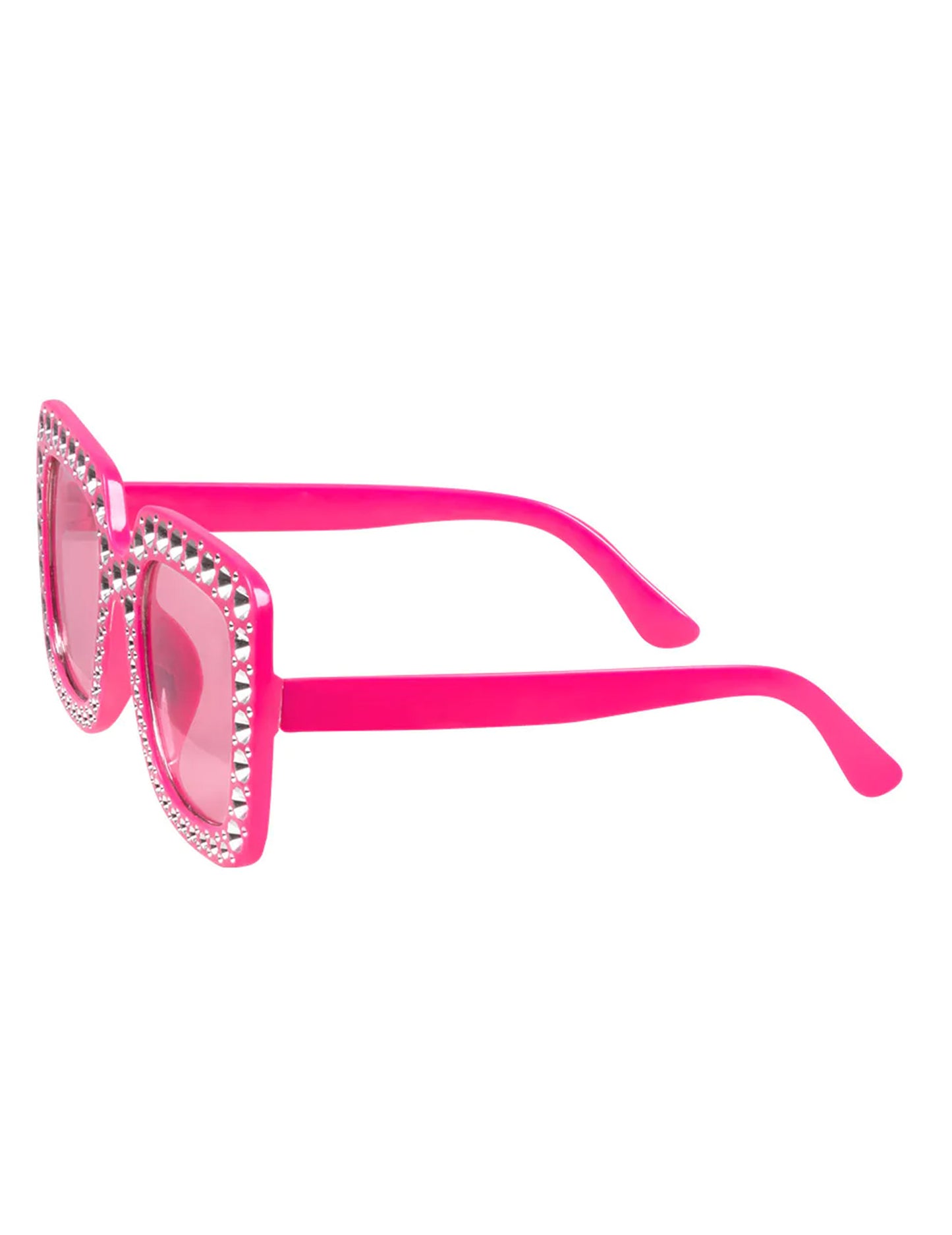 Vue de profil des lunettes bling bling