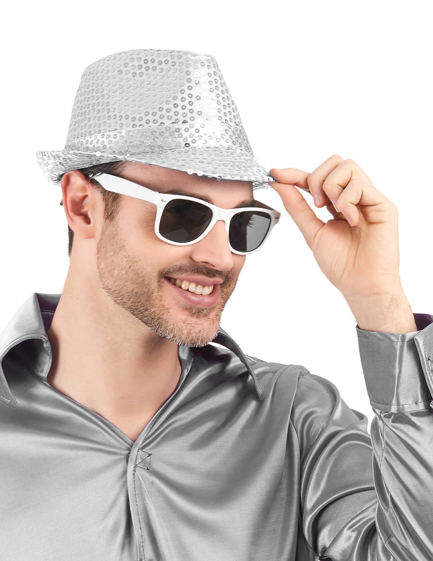 Vue de face portée des lunettes blues