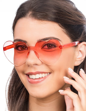 Očala za srca rdeča kozarca za kajenje odrasli