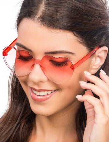 Očala za srca rdeča kozarca za kajenje odrasli