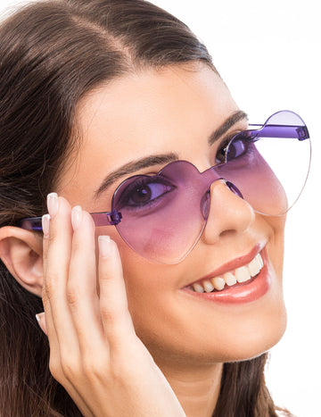 Kozarci za srca so prekadila vijolična očala za odrasle