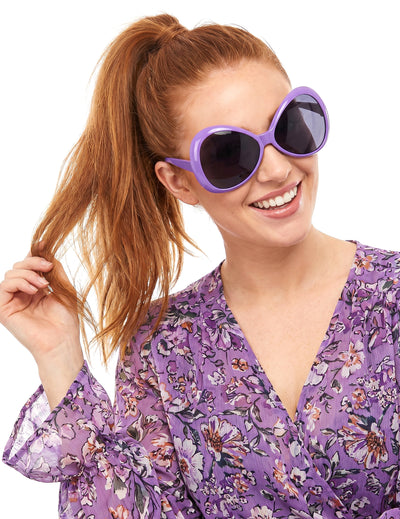 Lunettes disco adulte violet