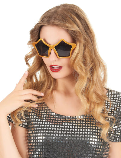 Lunettes étoiles pour adulte dorées