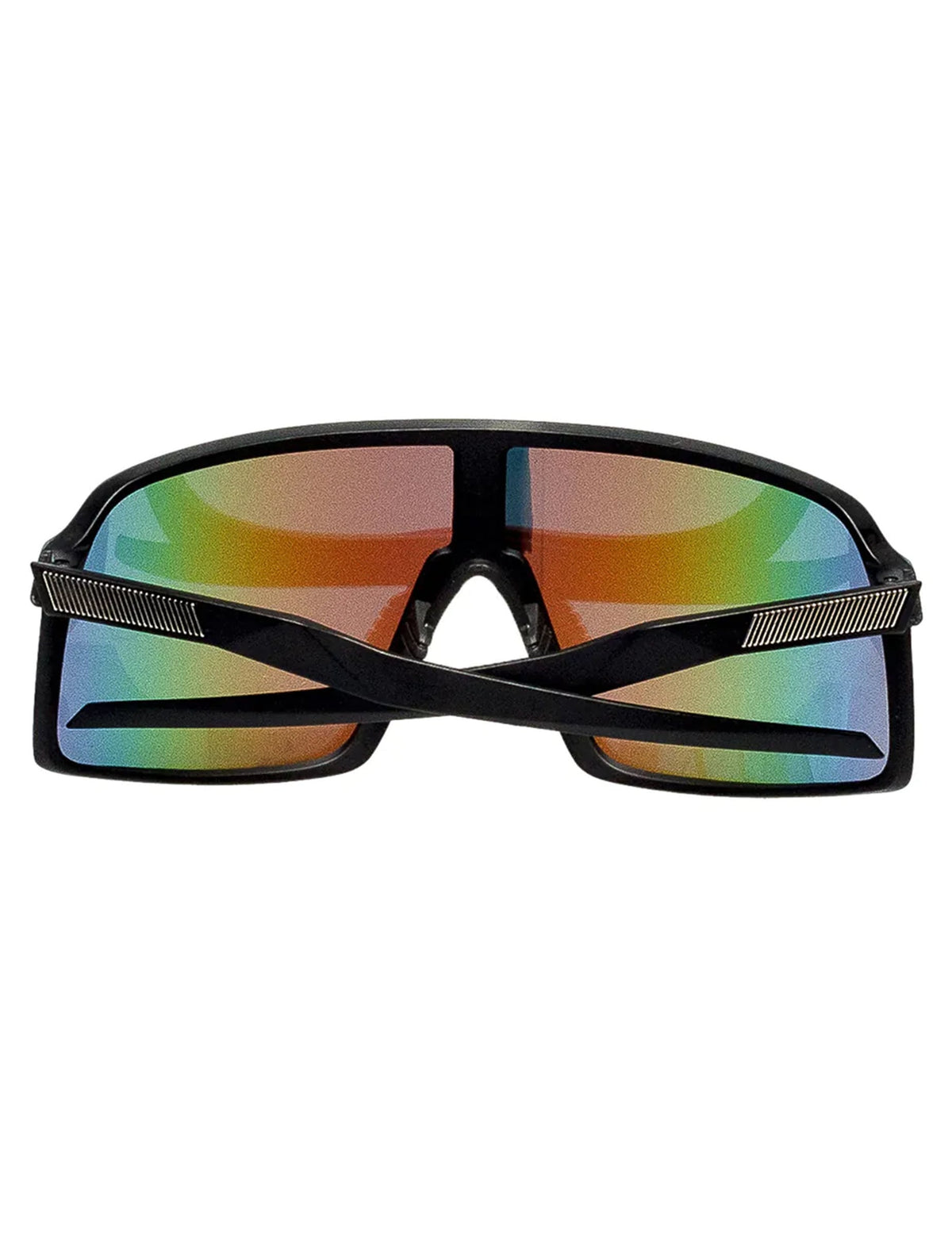 Vue de dos des lunettes de festival à reflets
