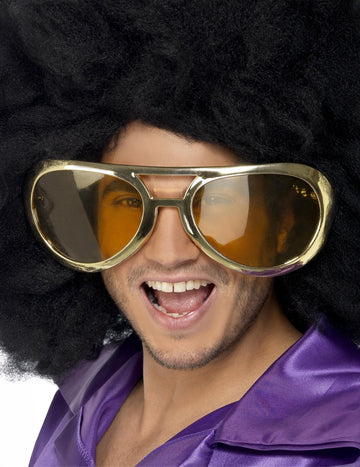 Lunettes géantes pour adulte dorées