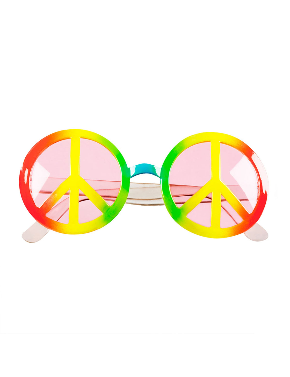 Vue de face des lunettes hippie pour adulte