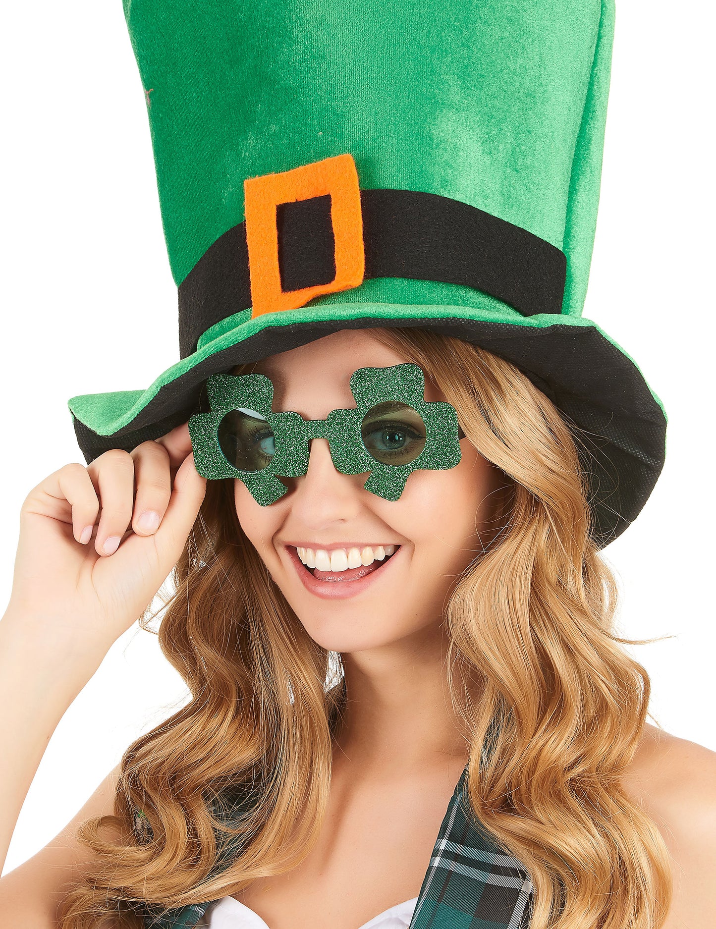 Zelena očala z bleščicami Clover Saint-Patrick
