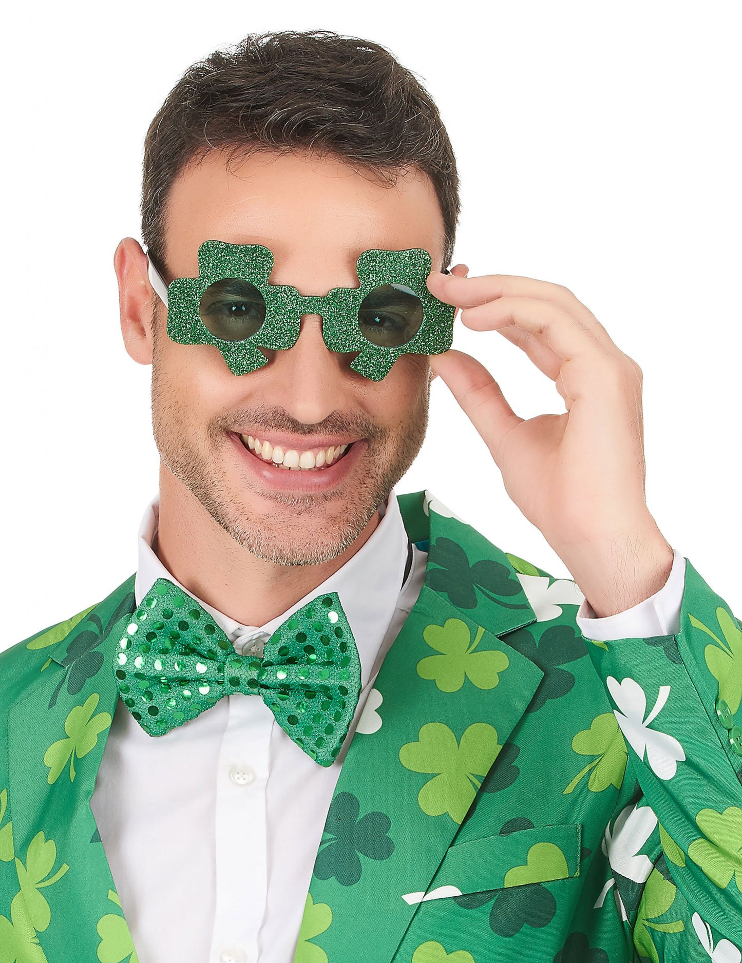 Zelena očala z bleščicami Clover Saint-Patrick