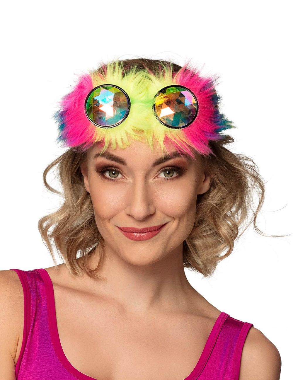 očala rave party za odrasli z večbarvnimi dlakami