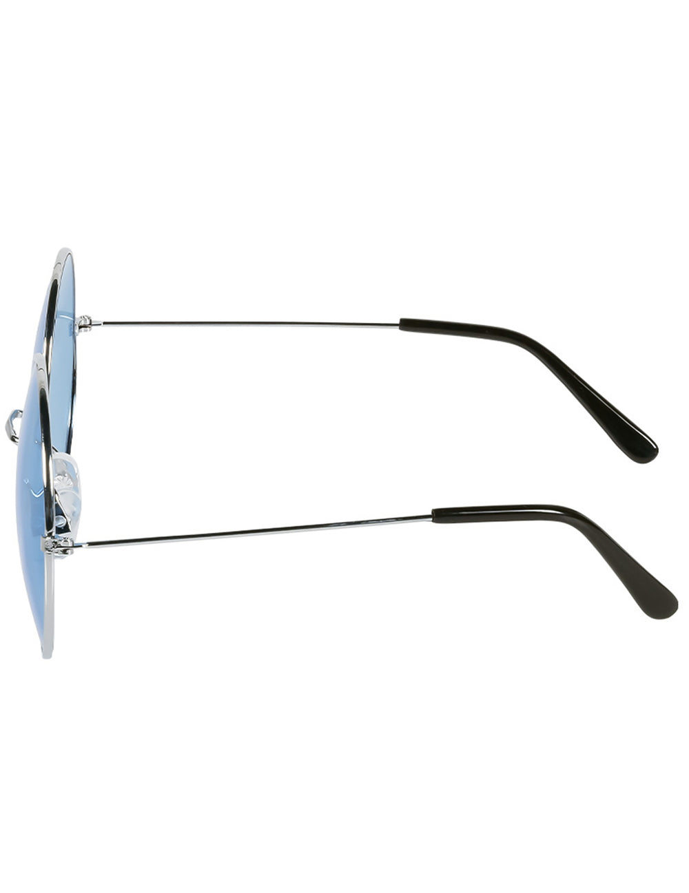 Vue de profil des lunettes rondes géantes hippies