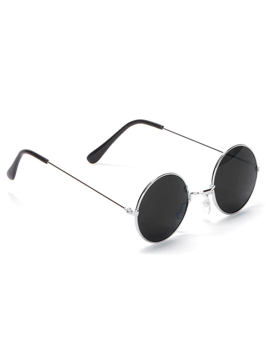 Vue de profil des lunettes rondes hippie