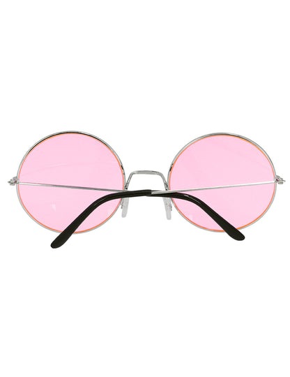 Vue de dos des lunettes rondes hippies géantes