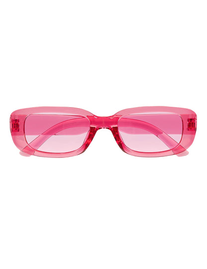 Lunettes roses transparentes adulte