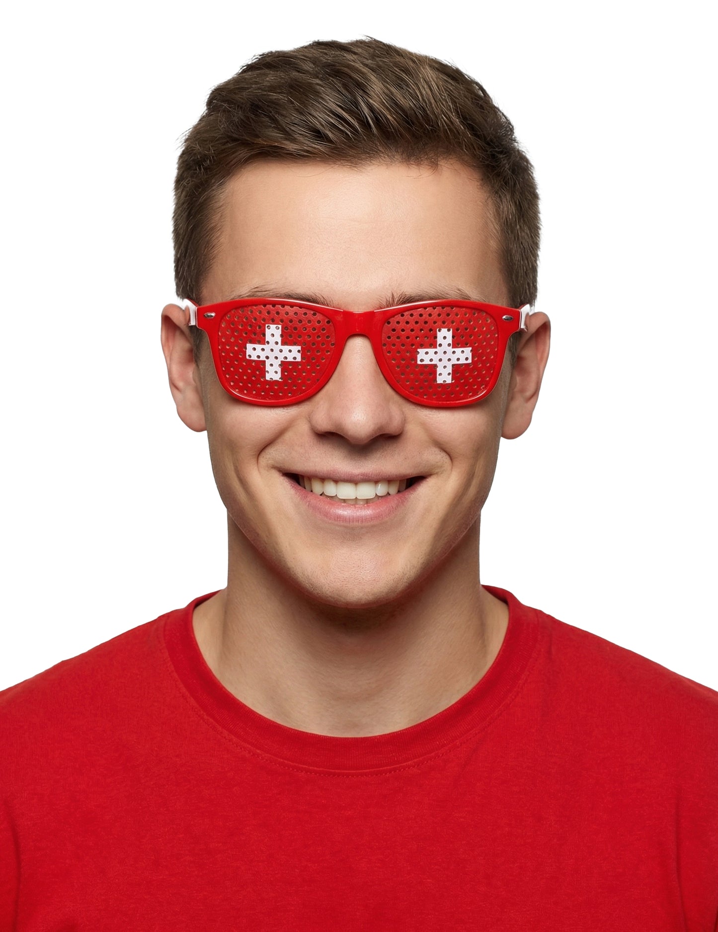 Navijaška očala z zastavo Švice za odrasle 