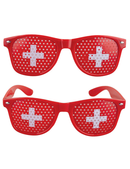 Navijaška očala z zastavo Švice za odrasle 